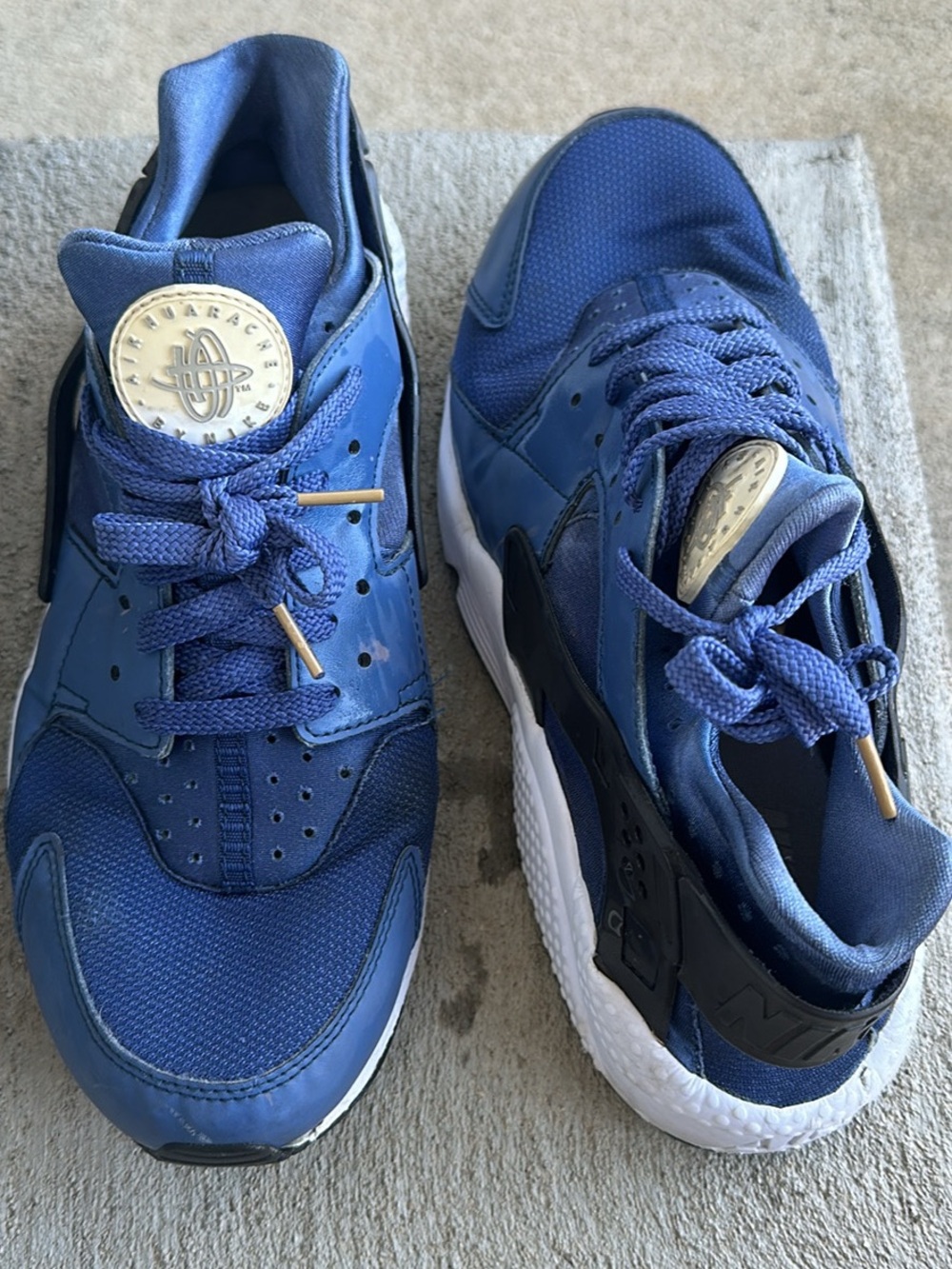 Nike Men’s Air Huarache Sneakers - Blue with White Sole